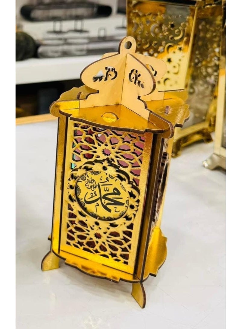 Ramadan Kareem Box + 6 Gifts (Large Tomtom Doll + Mug with Straw + Scented Candle + Electronic LED Candle + 23cm Triangle Lantern + 20cm Wooden Lantern) - Image 2